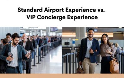 Standard Airport Experience vs. VIP Concierge Experience