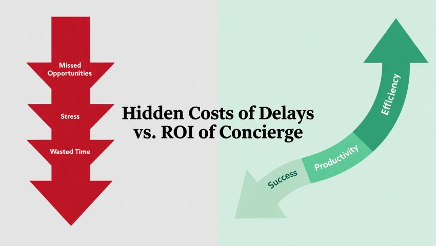 Hidden Costs of Delays vs. ROI of Concierge for Business Travelers 1 Hidden Costs of Delays vs. ROI of Concierge Travel-1