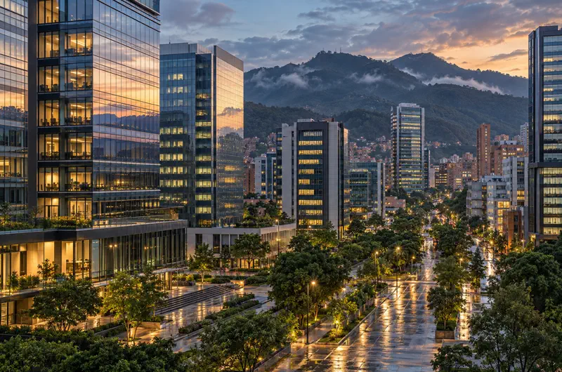 Bogota-Business-District-After-Rain Bogota-Business-District-After-Rain