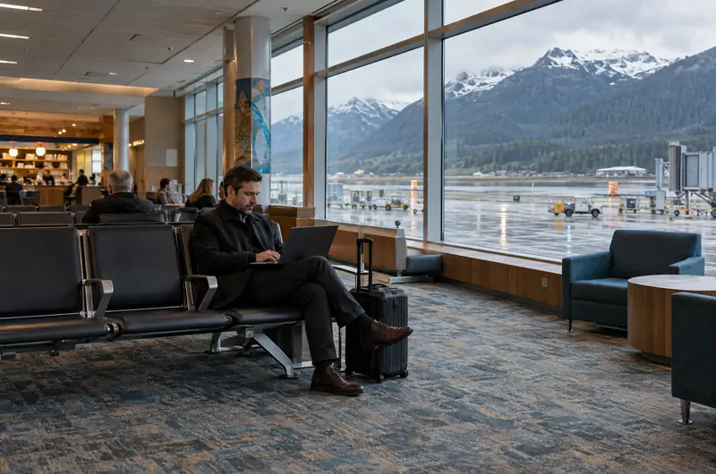 Business-Waiting-Area-at-Juneau-International-Airport Business-Waiting-Area-at-Juneau-International-Airport