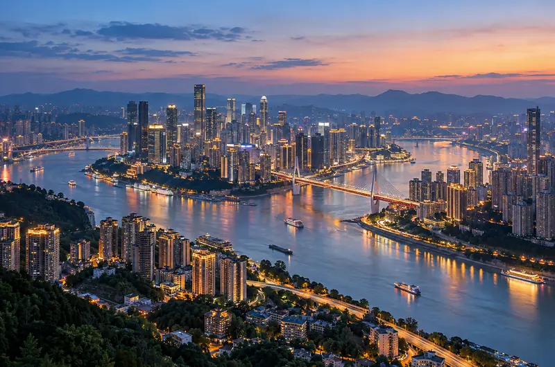 Chongqing-Riverside-Business-Cityscape Chongqing-Riverside-Business-Cityscape