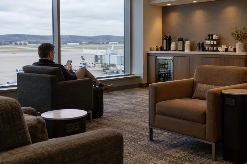 Comfortable-Lounge-Seating-at-Harrisburg-International-Airport Comfortable-Lounge-Seating-at-Harrisburg-International-Airport