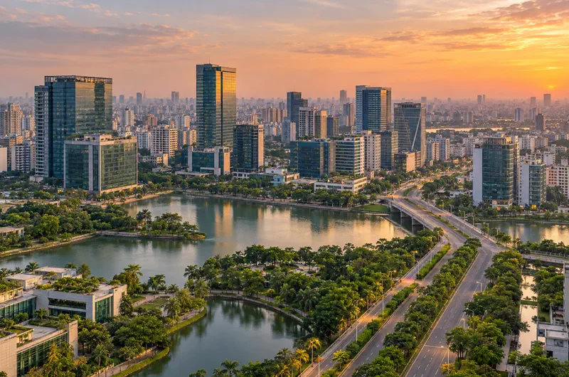 Dhaka-Business-District-Sunset