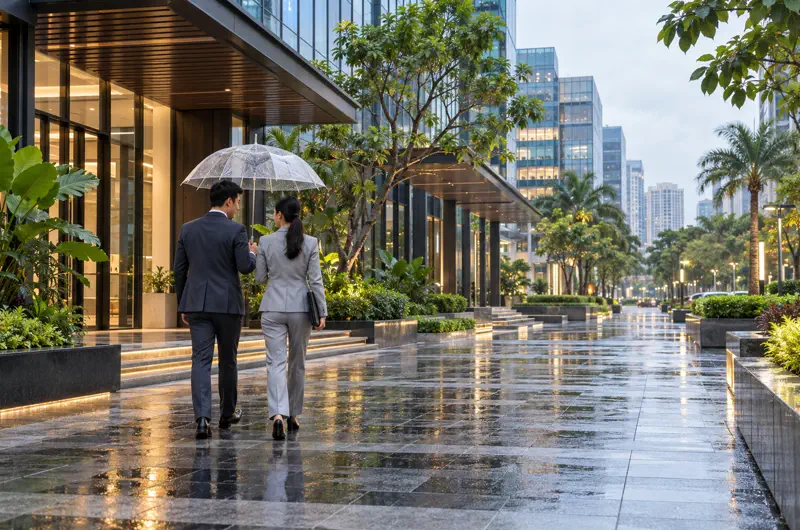 Haikou-Business-District-After-Rain