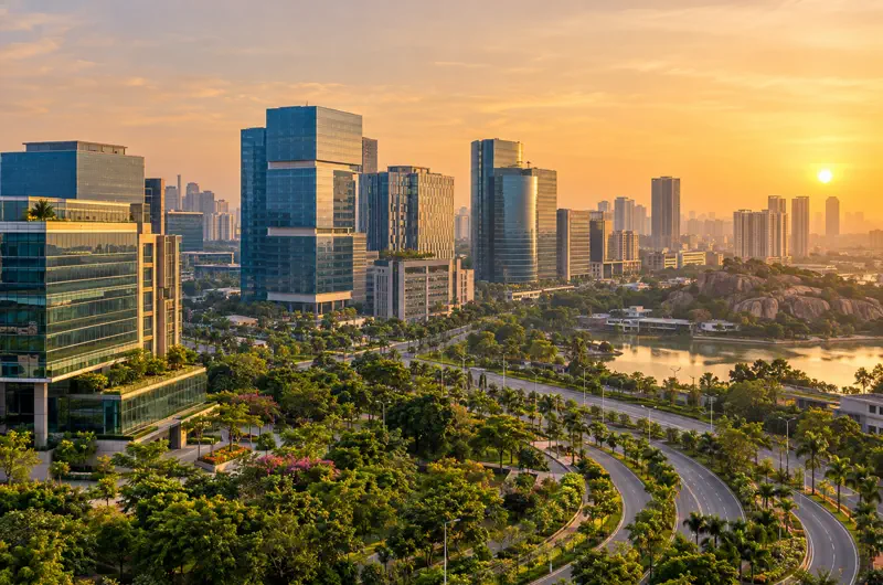 Hyderabad-Financial-District-Sunrise Hyderabad-Financial-District-Sunrise