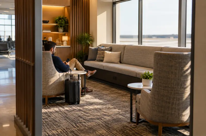 Quiet-Lounge-Reading-Alcove-at-Piedmont-Triad-International-Airport