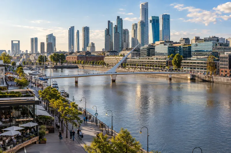 Buenos Aires downtown riverfront business cityscape