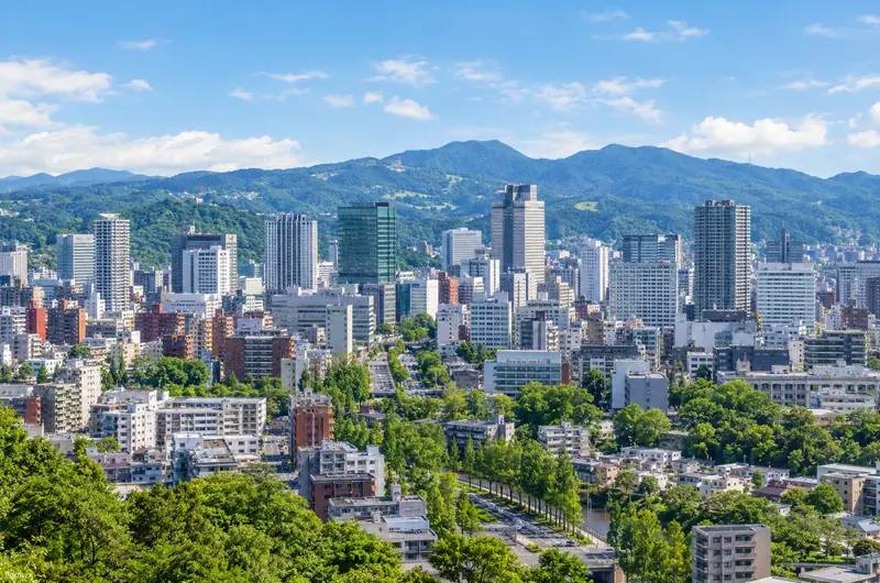 Sendai Miyagi city business skyline
