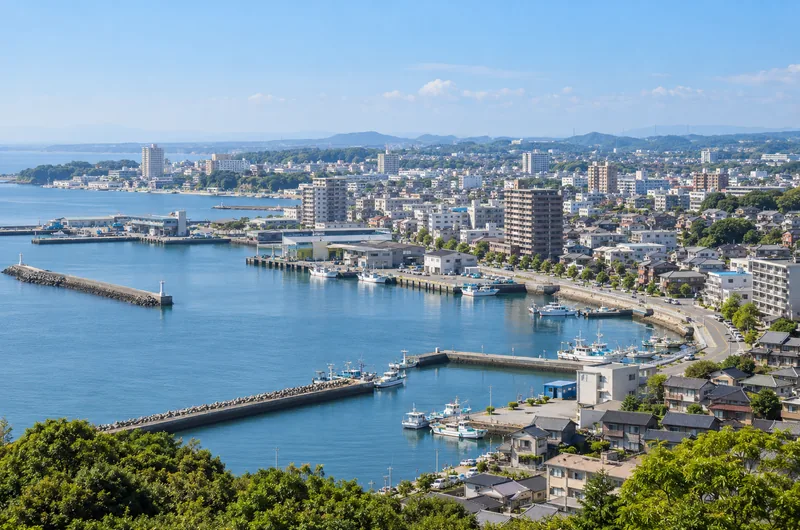 Tokoname coastal city skyline