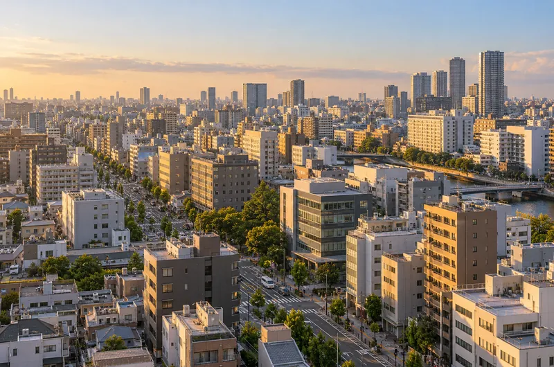 Tokyo Ota Ward business skyline